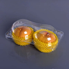 Bo&icirc;te en plastique PET transparente pour deux bo&icirc;tes d'emballage de fruits et l&eacute;gumes s&eacute;par&eacute;es
