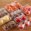 Kundenspezifische apfelf&ouml;rmige Muschelschale aus Kunststoff mit 4 Trennw&auml;nden, Verpackungsbeh&auml;lter f&uuml;r frisches Obst und Pfirsich