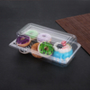 Bo&icirc;te &agrave; g&acirc;teaux jetable en PET, mat&eacute;riau de qualit&eacute; alimentaire, bo&icirc;te &agrave; dessert transparente, emballage en plastique &agrave; clapet, vente en gros