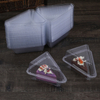 Transparente dreieckige Box aus gesundem PET-Material, Kuchenbox, Einweg-Dessertboxen, Clamshell-Lebensmittelverpackung