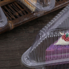 Transparente dreieckige Box aus gesundem PET-Material, Kuchenbox, Einweg-Dessertboxen, Clamshell-Lebensmittelverpackung