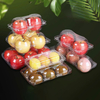 Bo&icirc;te en plastique PET transparente pour deux bo&icirc;tes d'emballage de fruits et l&eacute;gumes s&eacute;par&eacute;es